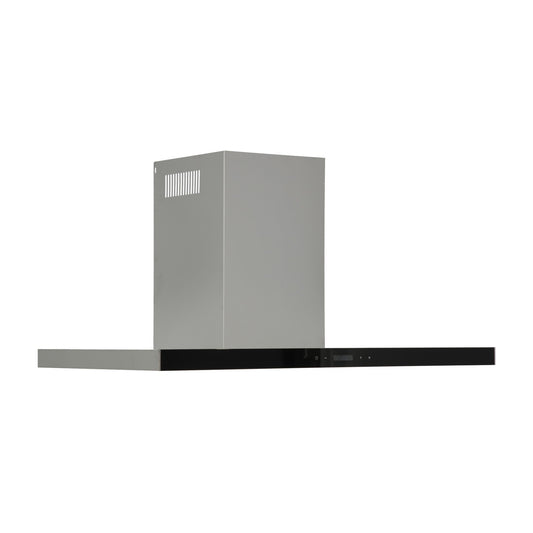 campana extractora de pared en acero inoxidable 90cm y parrilla de gas acero inoxidable de 5 quemadores