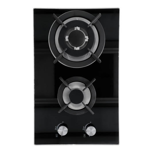 parrilla de cristal templado de 2 quemadores