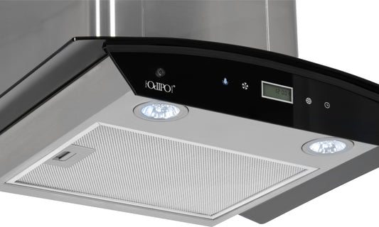 campana extractora de pared en acero inoxidable digital 60cm