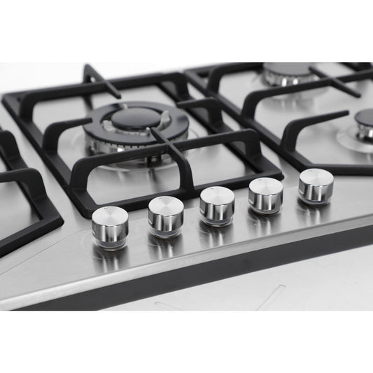 parrilla de gas acero inoxidable de 5 quemadores