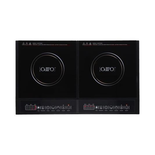 parrilla de inducción magnética de 2 quemadores