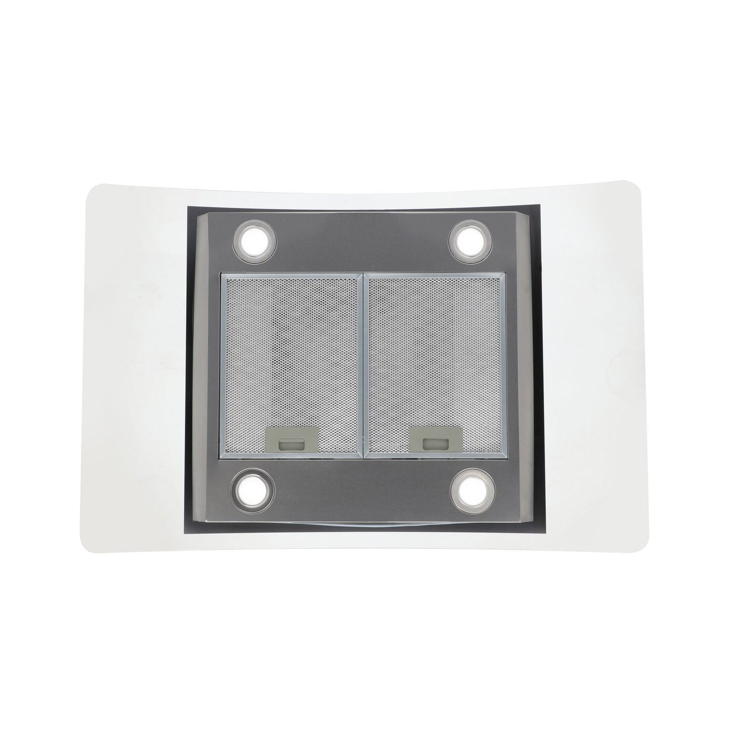 Campana de cocina de isla digital cristal curvo 90cm Ventex + Parrilla de gas 5 quemadores acero inoxidable 76cm Vignus + Horno de gas empotrable encendido electrico 65L 60cm Motrix