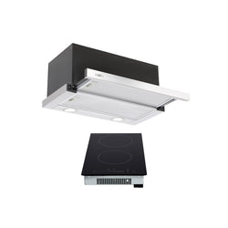 Campana empotrable oculta acero inoxidable Flexus 60 + Parrilla de inducción magnética Kirk
