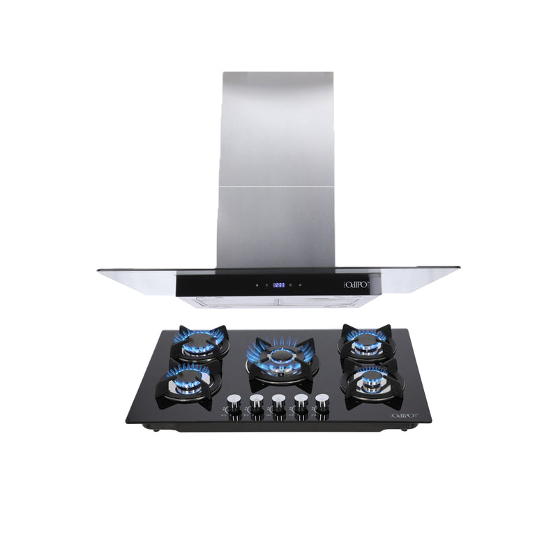 Campana de isla 90cm Fordex + Parrilla cristal templado Capella