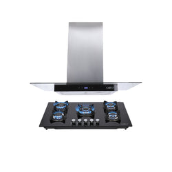 Campana de isla 90cm Fordex + Parrilla cristal templado Ceres