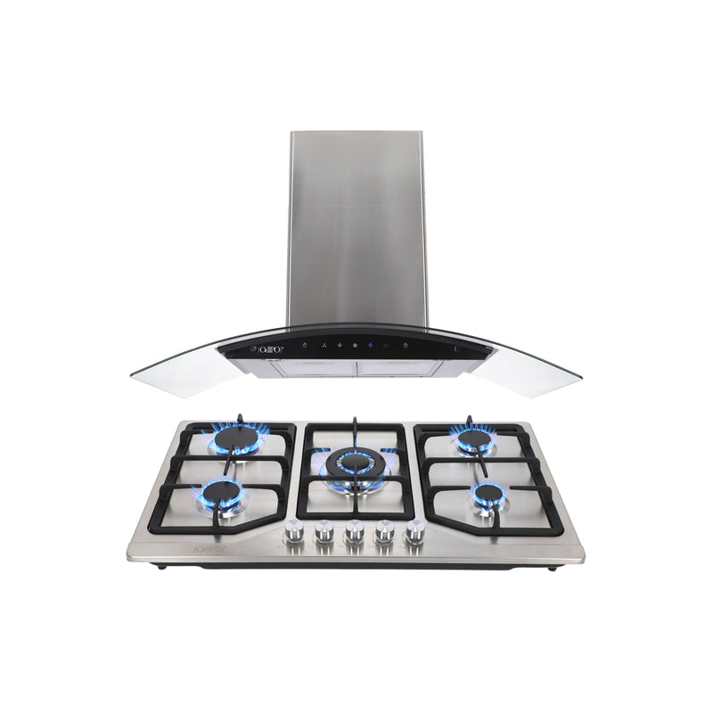 Campana extractora de acero inoxidable 90cm Matrix + Parrilla acero inoxidable Vesta
