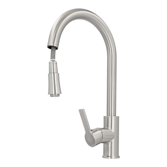 Llave de cocina monomando fregadero retractil acero inoxidable satin San Antonio