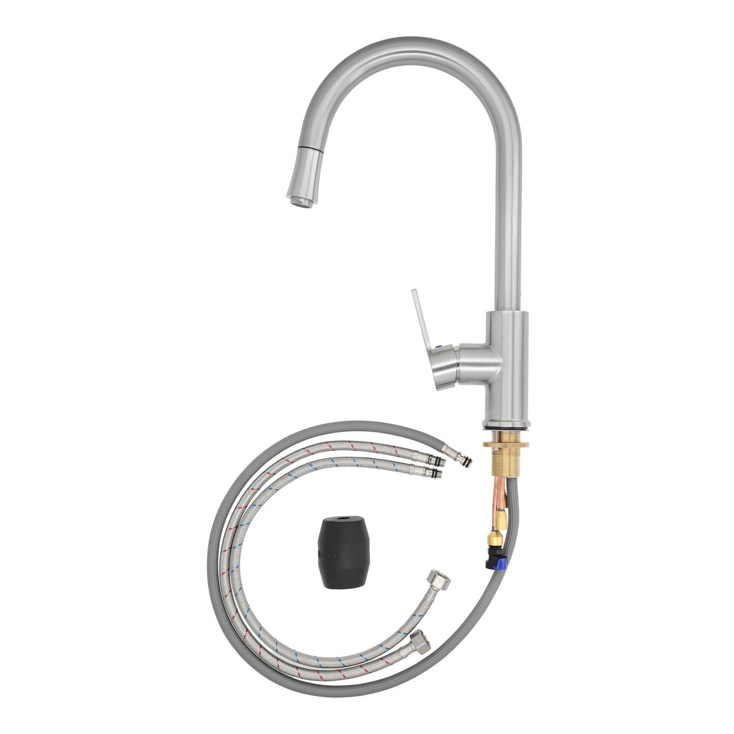 Llave de cocina monomando fregadero retractil acero inoxidable satin San Antonio