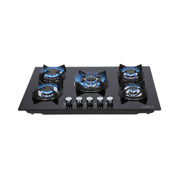 Campana extractora de isla cristal templado recto Fordex + Parrilla cristal templado 76cm Capella + Horno de gas encendido eléctrico empotrable 60cm Motrix