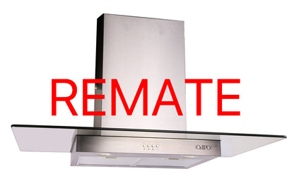 Campana de cocina de pared cristal recto 90cm Telux