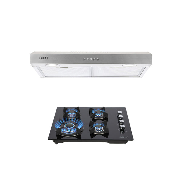 Campana extractora acero inoxidable Thory 75 + Parrilla cristal templado 60cm Clio