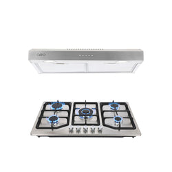Campana extractora acero inoxidable Thory 80 + Parrilla acero inoxidable 86cm Vesta
