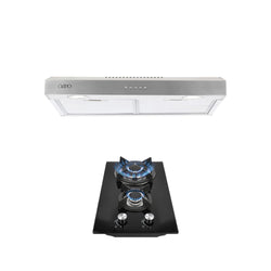 Campana extractora acero inoxidable Thory 60 + Parrilla cristal templado 32cm Cetus