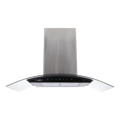 Campana de cocina de pared digital cristal curvo 85cm Matrix + Parrilla eléctrica de inducción 5 quemadores 75cm Kelvin + Horno eléctrico empotrable de cristal 127V E-MOTRIX