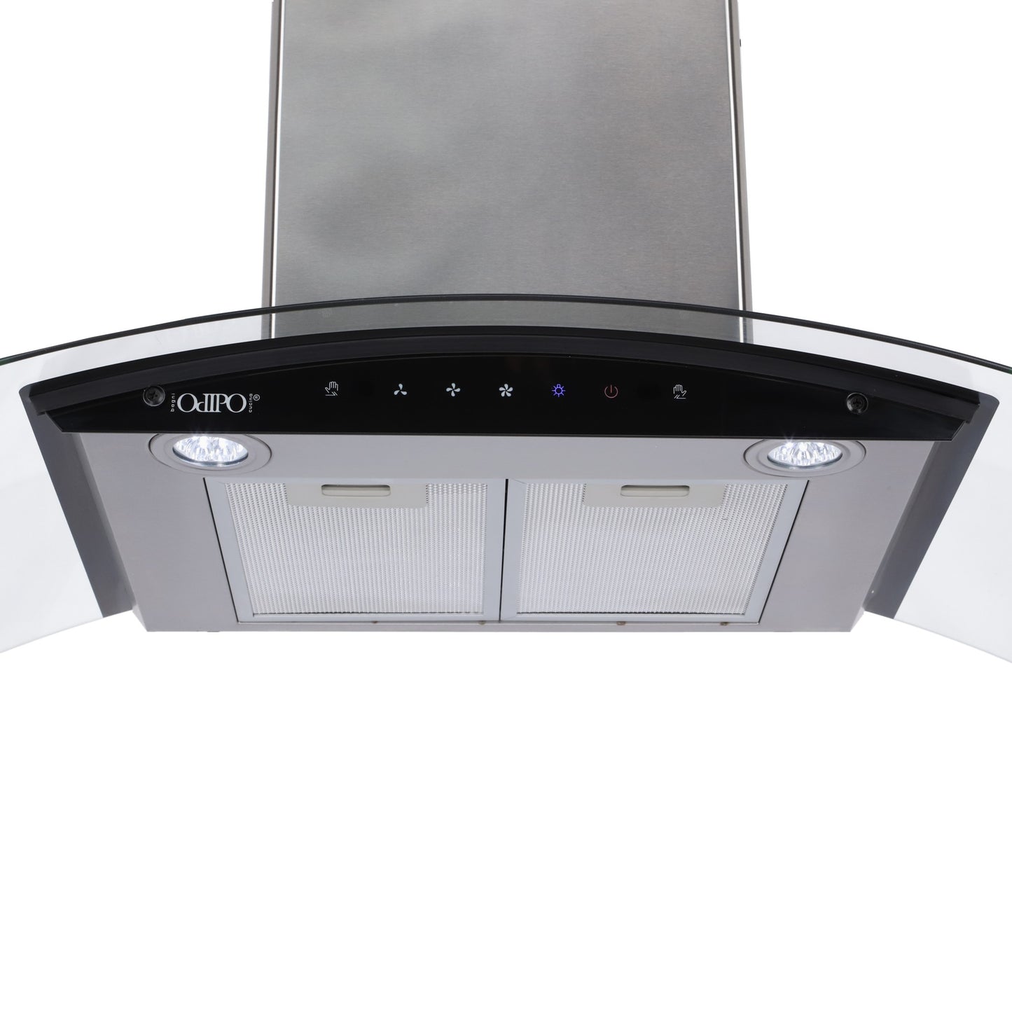 Campana de cocina de pared digital de acero inoxidable 85cm Matrix + Parrilla eléctrica de inducción 5 quemadores Kelvin + Horno eléctrico empotrable de acero 127V E-MOTRIX
