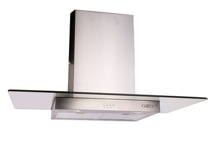 campana extractora de pared en acero inoxidable 90cm y parrilla de inducción magnética de 4 quemadores