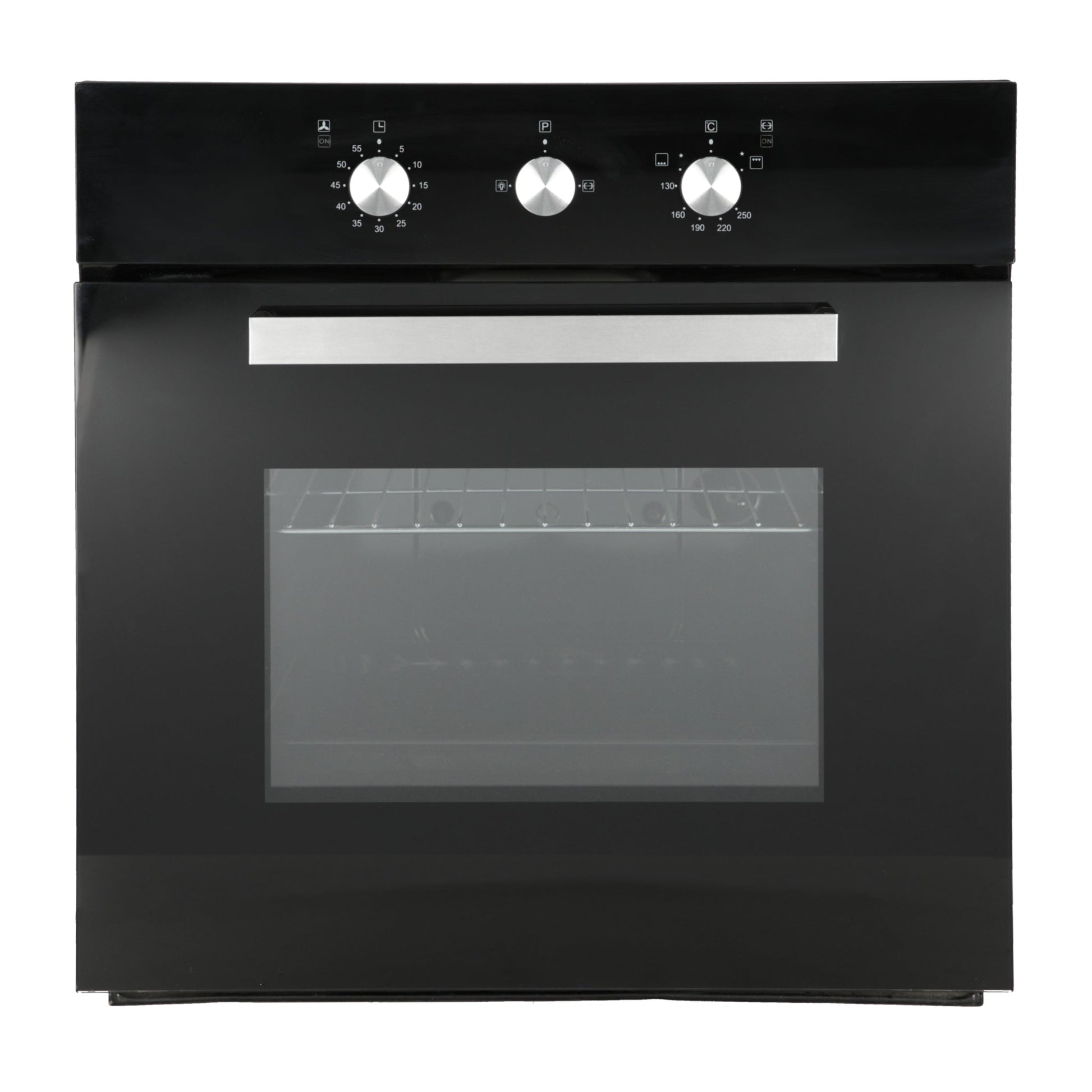 campana extractora de pared en acero inoxidable 80cm, parrilla de gas acero inoxidable de 5 quemadores y Horno eléctrico empotrable de gas
