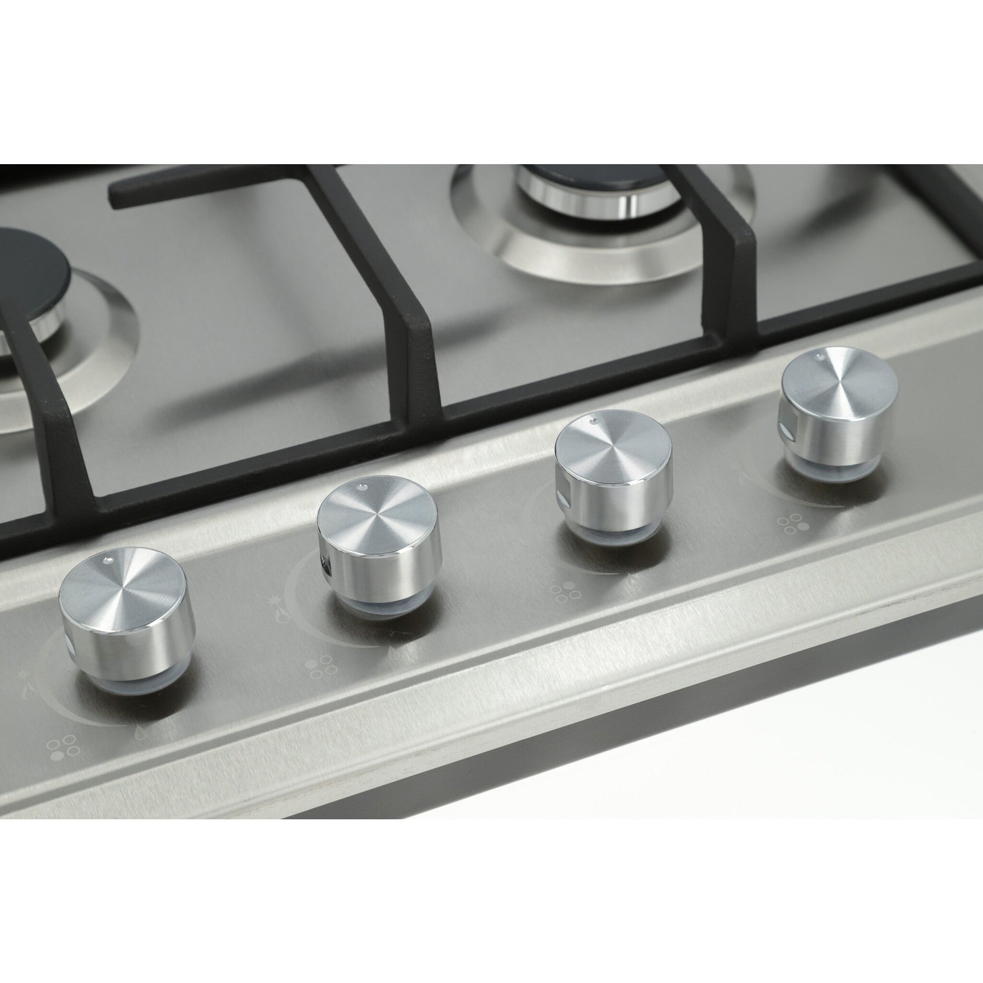 Campana extractora de pared en acero inoxidable 90cm y parrilla de gas acero inoxidable de 4 quemadores