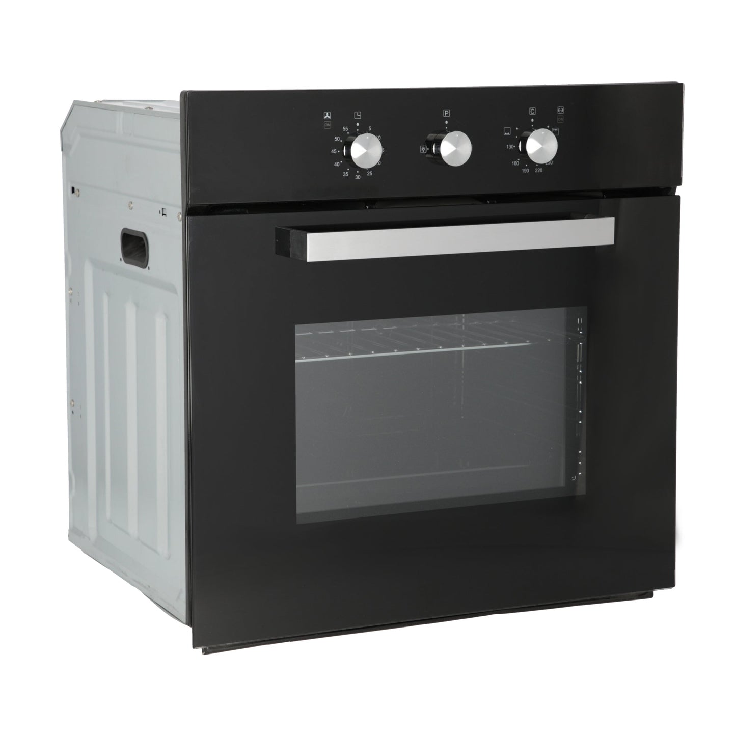 campana extractora de pared en acero inoxidable 80cm, parrilla de gas acero inoxidable de 5 quemadores y Horno eléctrico empotrable de gas