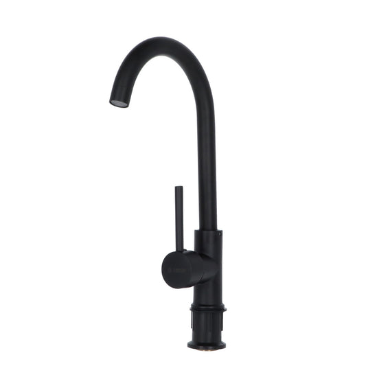 Llave de cocina monomando fregadero acero inoxidable negro Austin