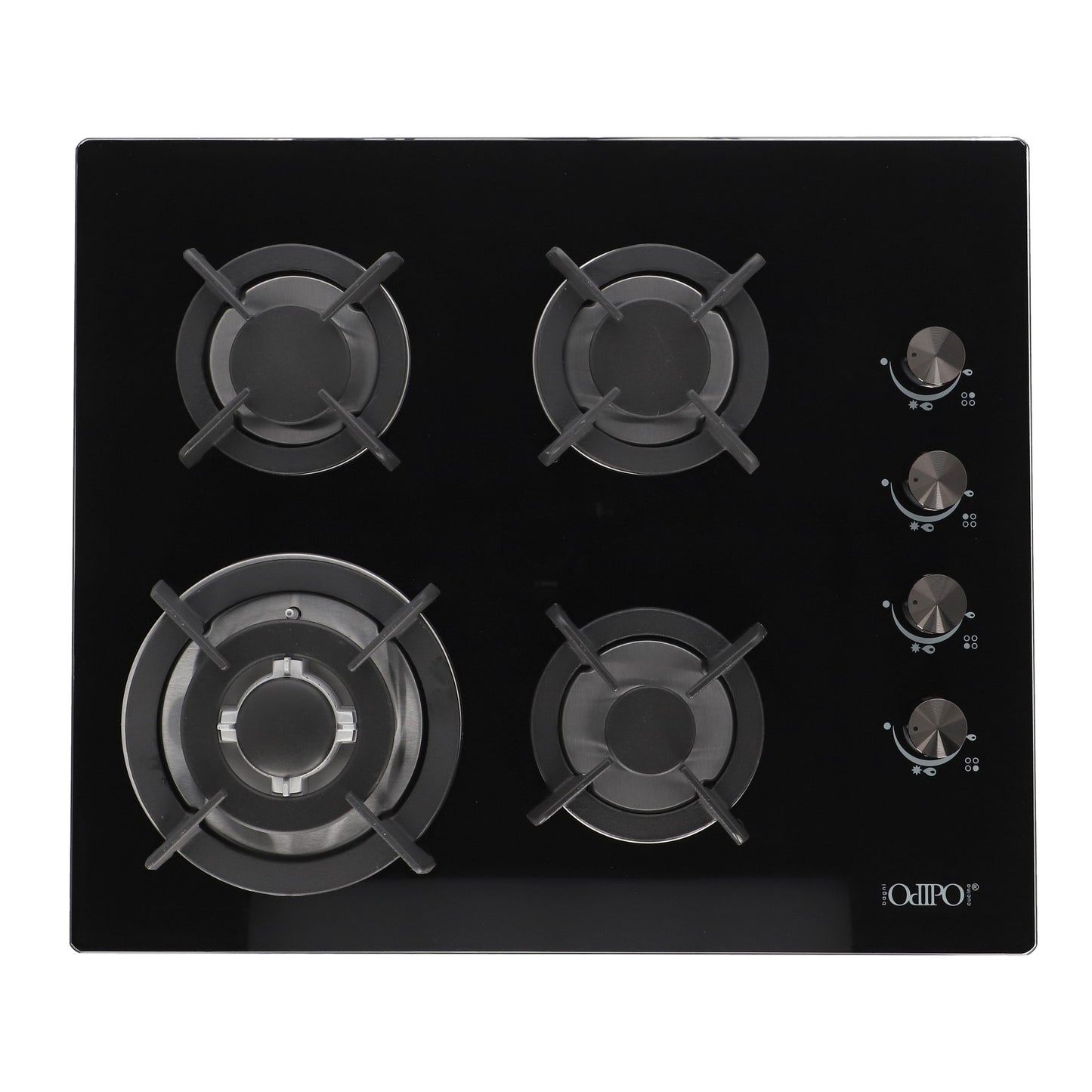 Parrilla de gas 4 quemadores cristal 60cm Clio