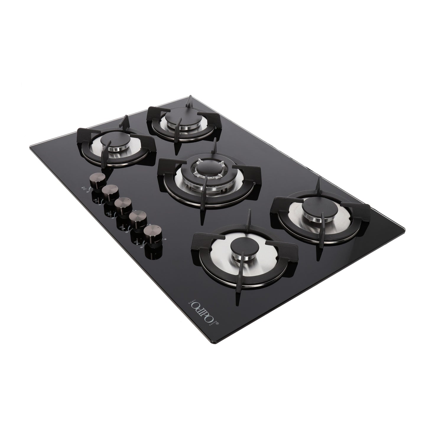 Parrilla de gas 5 quemadores cristal 76cm Capella