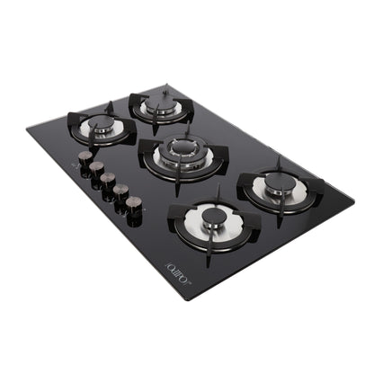 Parrilla de gas 5 quemadores cristal 76cm Capella