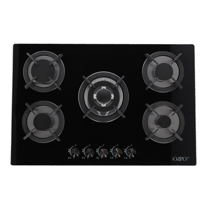Parrilla de gas 5 quemadores cristal 76cm Capella