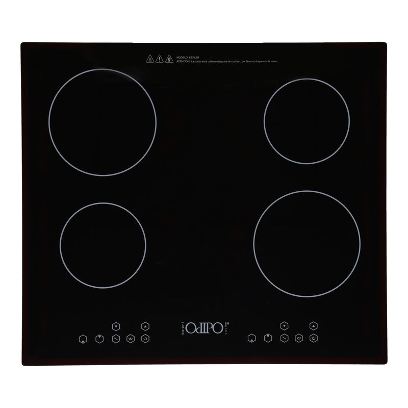 Campana extractora de acero inoxidable 90cm Telux + Parrilla de inducción magnética Kepler + Horno de gas encendido eléctrico empotrable 60cm Motrix
