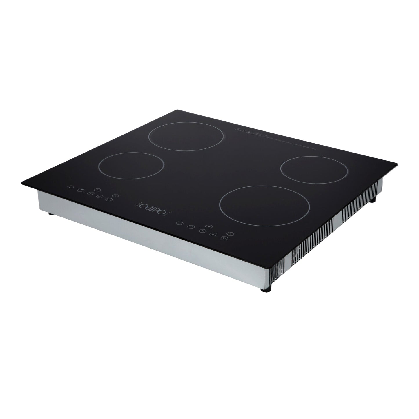 campana extractora de pared en acero inoxidable 60cm y parrilla de inducción magnética de 4 quemadores